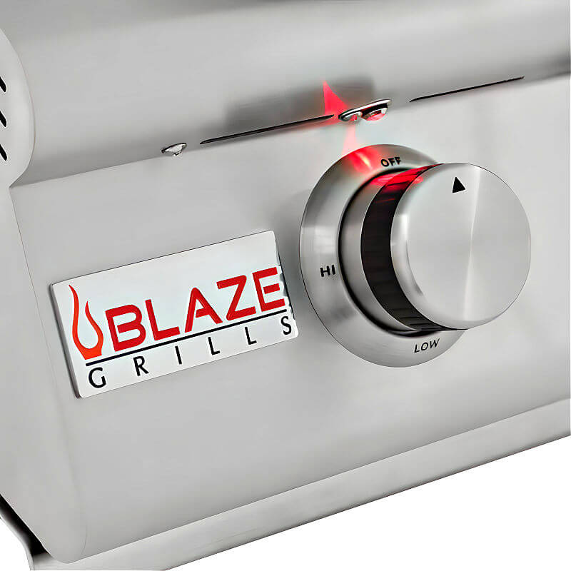 Blaze Premium LTE 40" 5-Burner Built-In Grill w/ Red LED Lights Gas Knobs