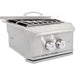 Blaze BLZ-PROPB-NG Professional LUX Built-In Natural Gas Power Burner - Angled View With Stainless Steel Lid