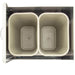 Blaze BLZ-TREC-DRW-H 20-Inch Roll-Out Stainless Steel Double Trash / Recycling Bin - Open Top View