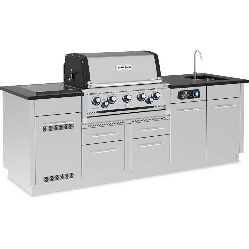 Broil King 10 1/2-Foot Outdoor Kitchen Island | Side Burner Included