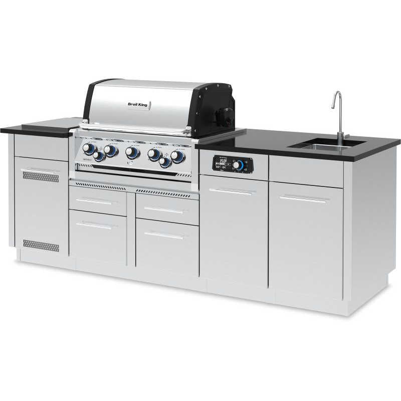 Broil King 10 1/2-Foot Outdoor Kitchen Island | Sink & Countertop Not Included