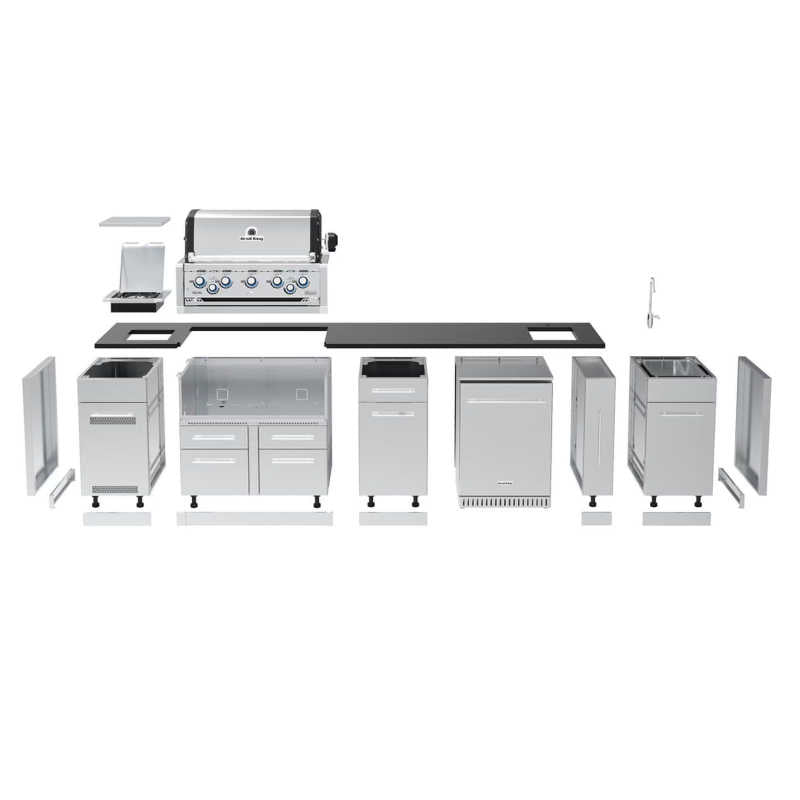 Broil King 10 1/2-Foot Outdoor Kitchen Island | 304 Stainless Steel