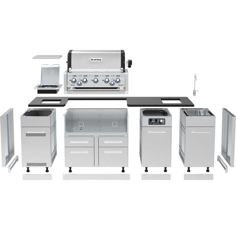Broil King 10 1/2-Foot Outdoor Kitchen Island | Cabinet Layout