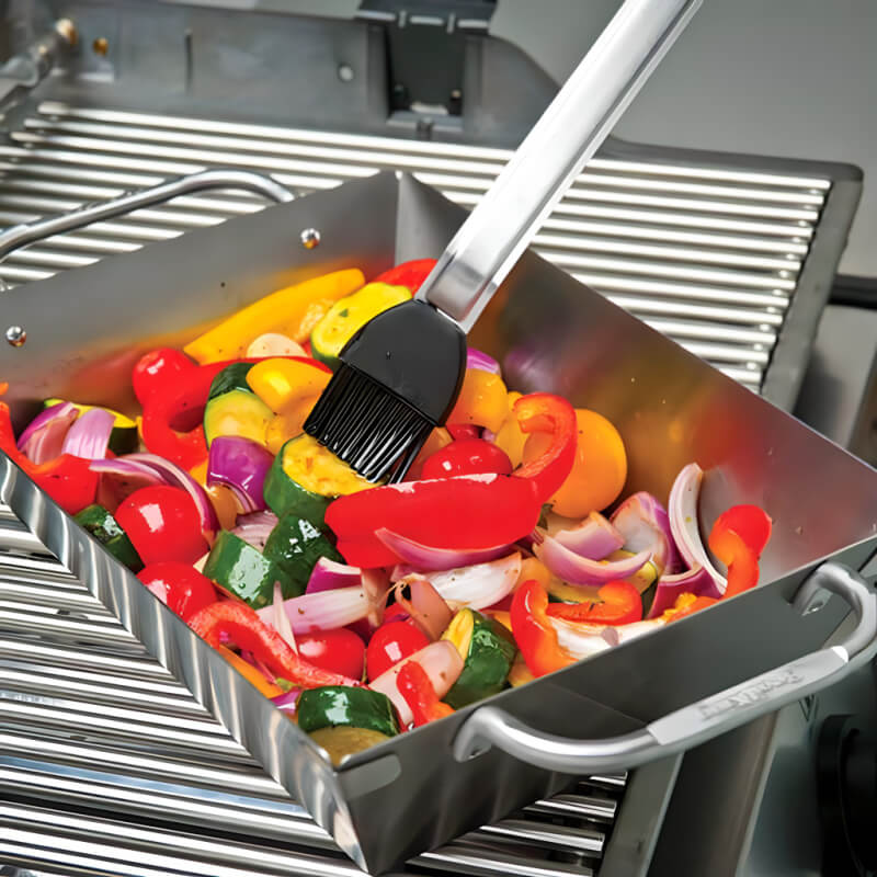 Broil King Imperial 13 x 10-Inch Stainless Steel Wok Topper | Shown on Grill