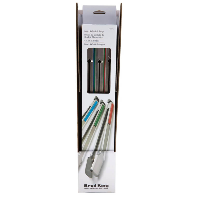 Broil King 3 Pack Colored Grilling Tongs | 3 Per Set