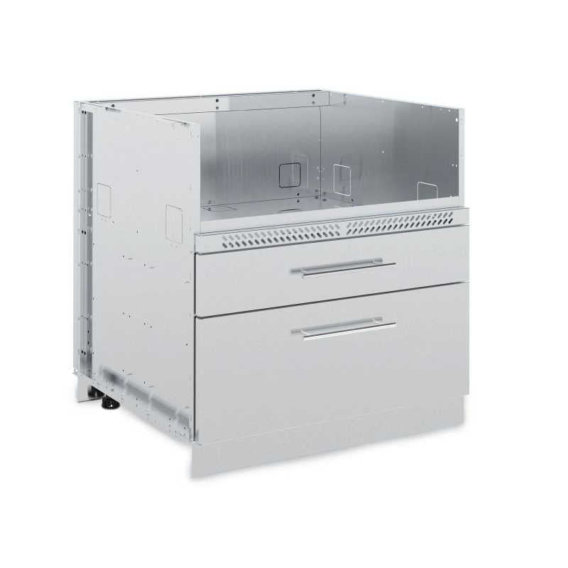 Broil King Stainless Steel 4 Burner Cabinet | Anlged View