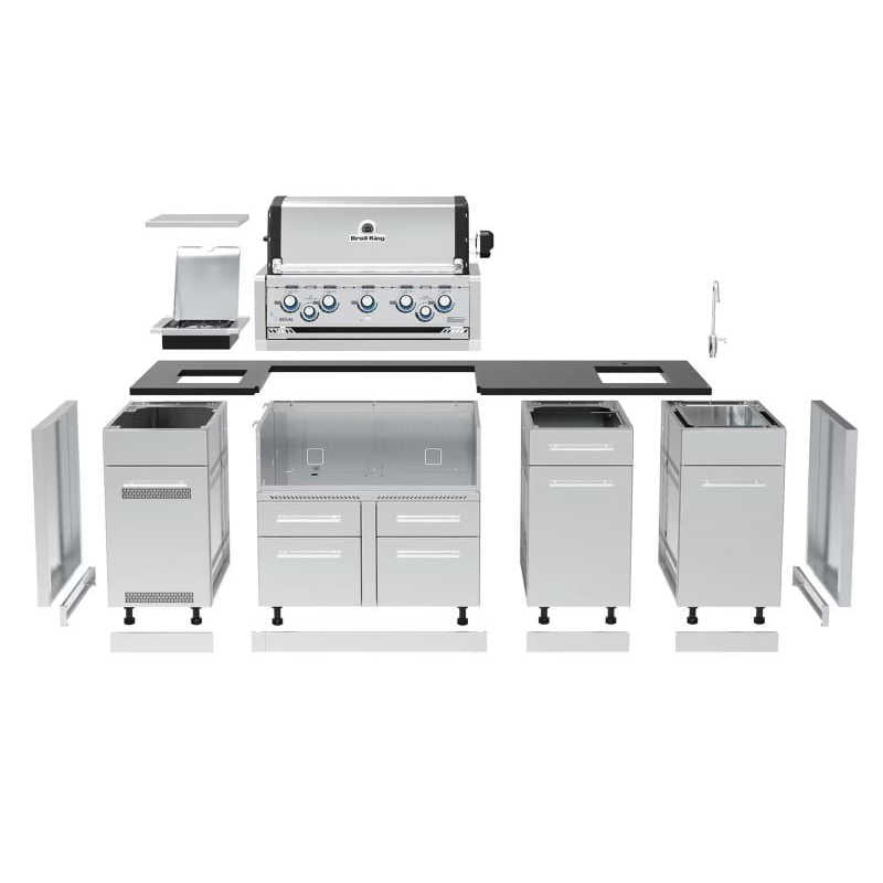 Broil King 8-Foot Outdoor Kitchen Island | 304 Stainless Steel