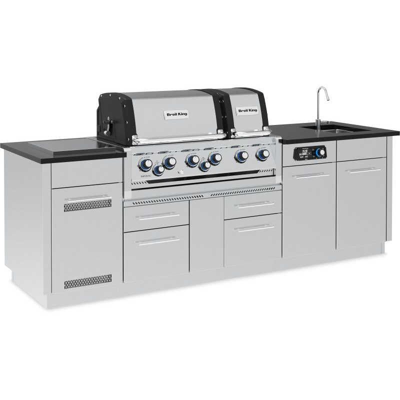Broil King 8 1/2-Foot Outdoor Kitchen Island | 304 Stainless Steel