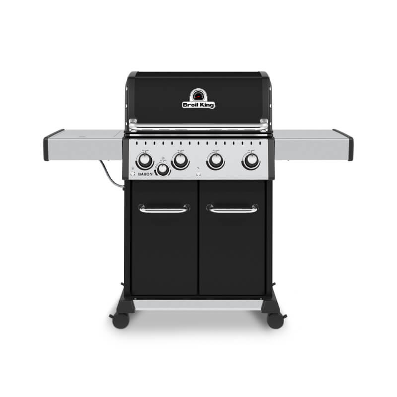 Broil King Baron 440 PRO Black 4-Burner Gas Grill With Side Burner