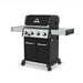 Broil King Baron 440 PRO Black 4-Burner Gas Grill | Accesorry Hooks Shown