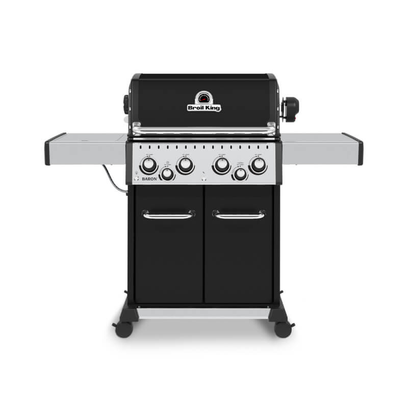 Broil King Baron 490 PRO Black 4-Burner Gas Grill With Rotisserie & Side Burner