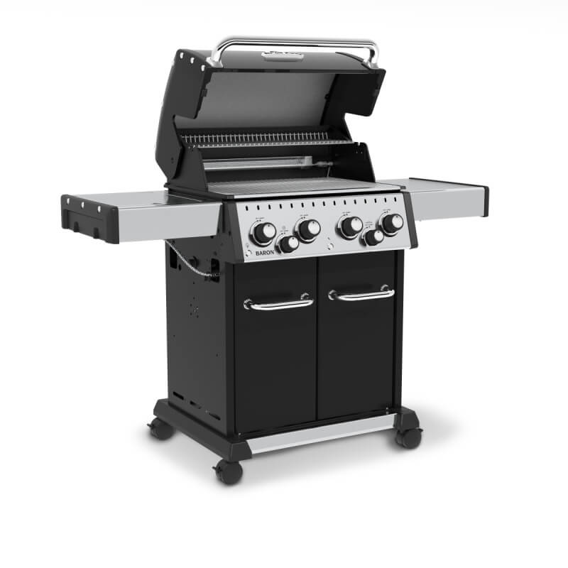 Broil King Baron 490 PRO Black 4-Burner Gas Grill | Rotisserie Burner