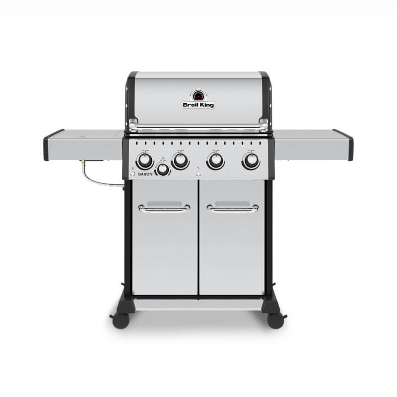 Broil King Baron S 440 PRO IR 4-Burner Gas Grill | Side Shelves