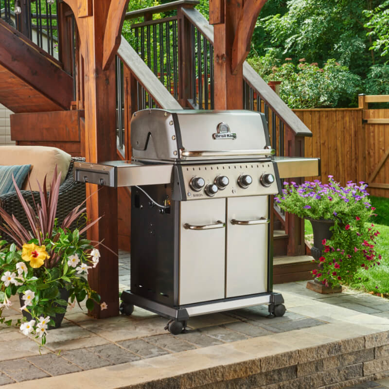 Broil King Baron S 440 PRO IR 4-Burner Gas Grill | Shown on Patio