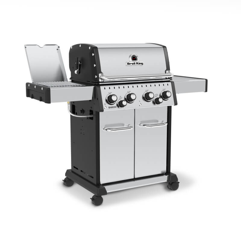 Broil King Baron S 490 PRO IR 4-Burner Gas Grill | Double Door Storage Cart