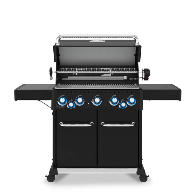 Broil King Baron Shadow 590 PRO Black 5-Burner Gas Grill | Rotisserie 