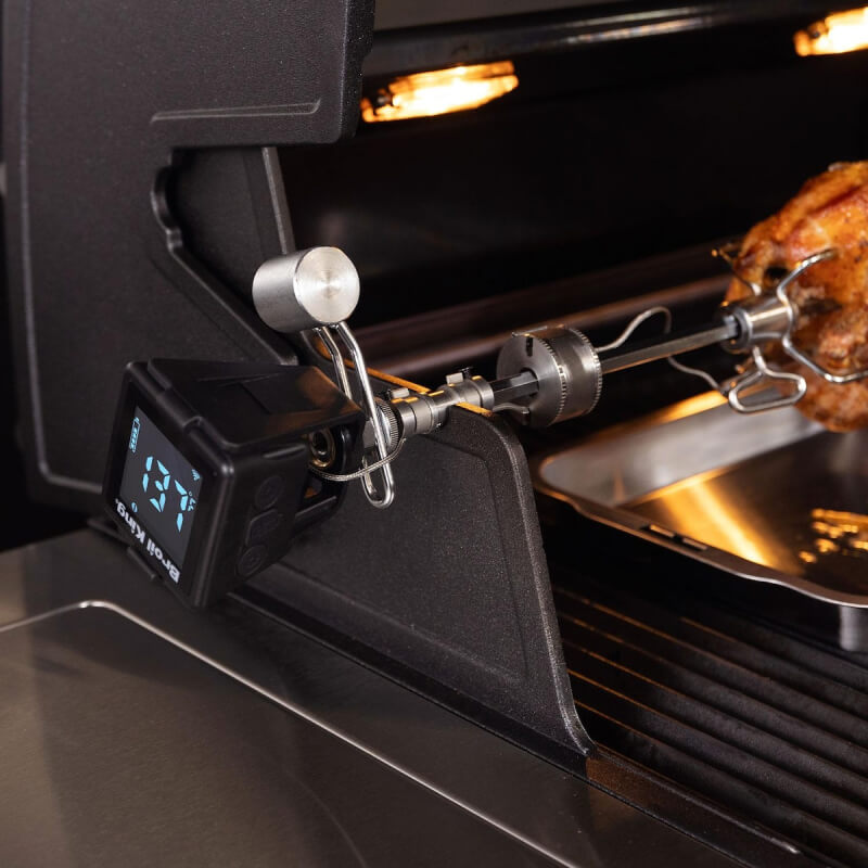 Broil King iQUE Smart Thermometer | Shown on Rotisserie