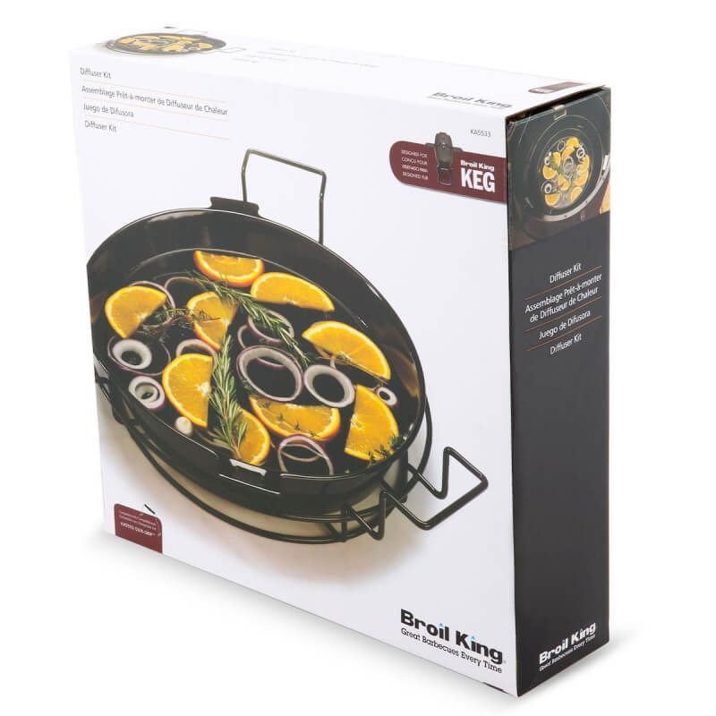 Broil King Keg Porcelain Coated Diffuser Kit | Shown in a Box