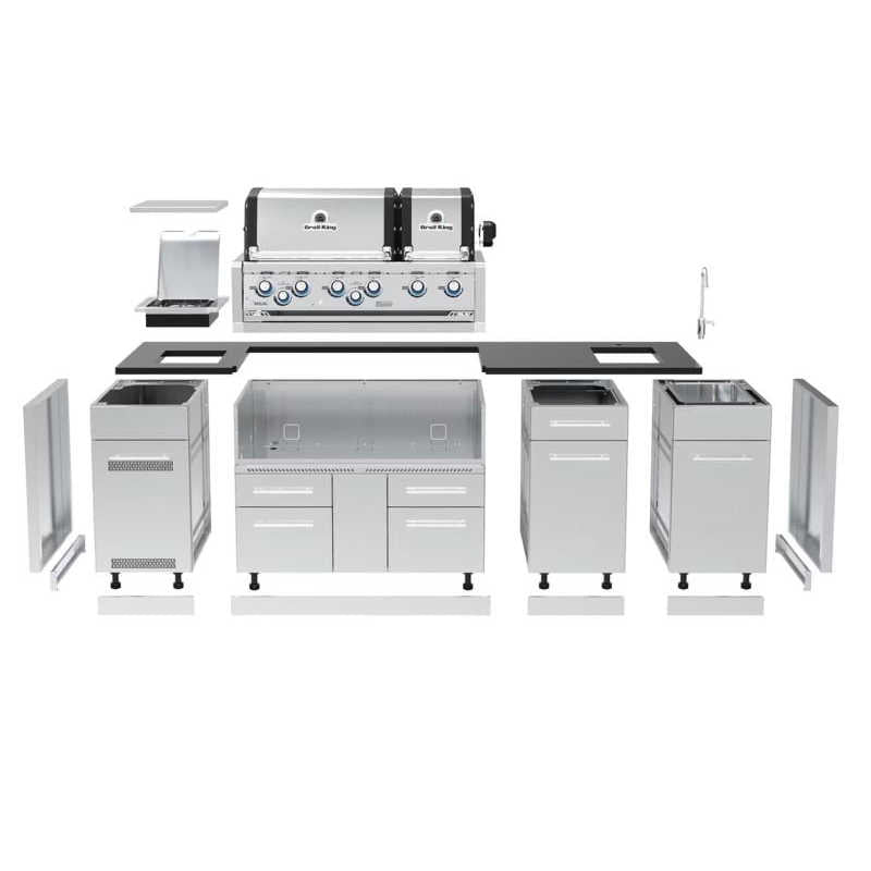 Broil King 8 1/2-Foot Outdoor Kitchen Island | 304 Stainless Steel