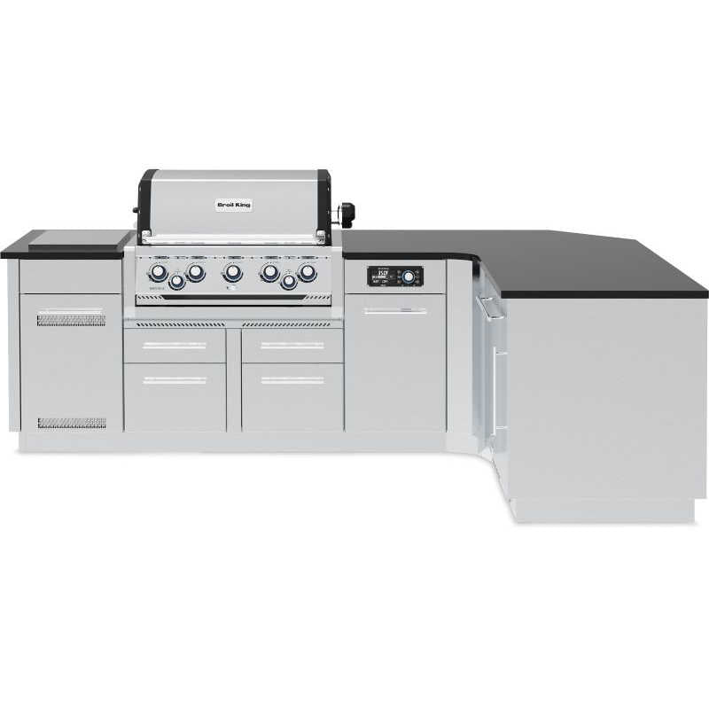 Broil King 111 x 70-Inch Outdoor Kitchen Island | 304 Stainless Steel