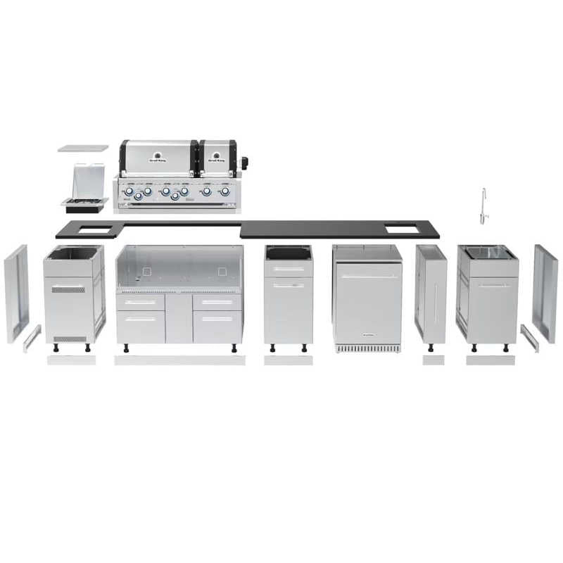 Broil King 11 1/4-Foot Outdoor Kitchen Island | Stainless Steel Components