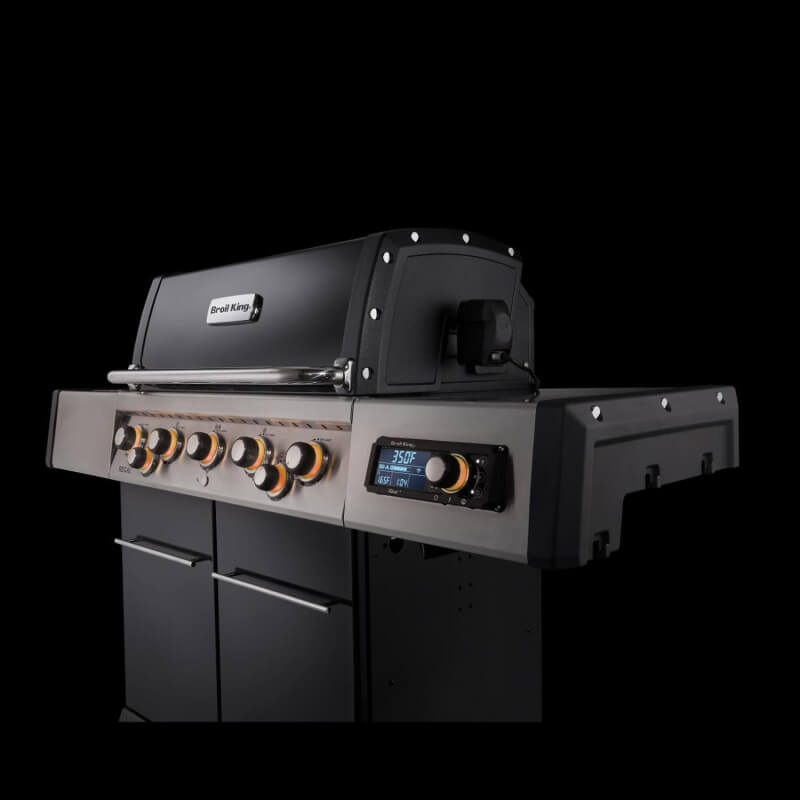 Broil King Regal Q 590 Pro IR Gas Grill | Orange Gas Knobs