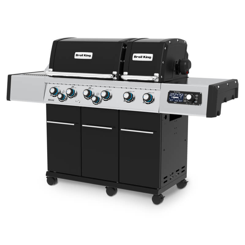 Broil King Regal Q 690 Pro IR Black Gas Grill | Dual Grill Hood