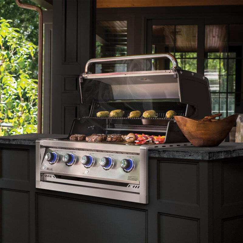 Broil King Regal S520 5-Burner Built In Gas Grill | Shown in Outdoor Kitchen