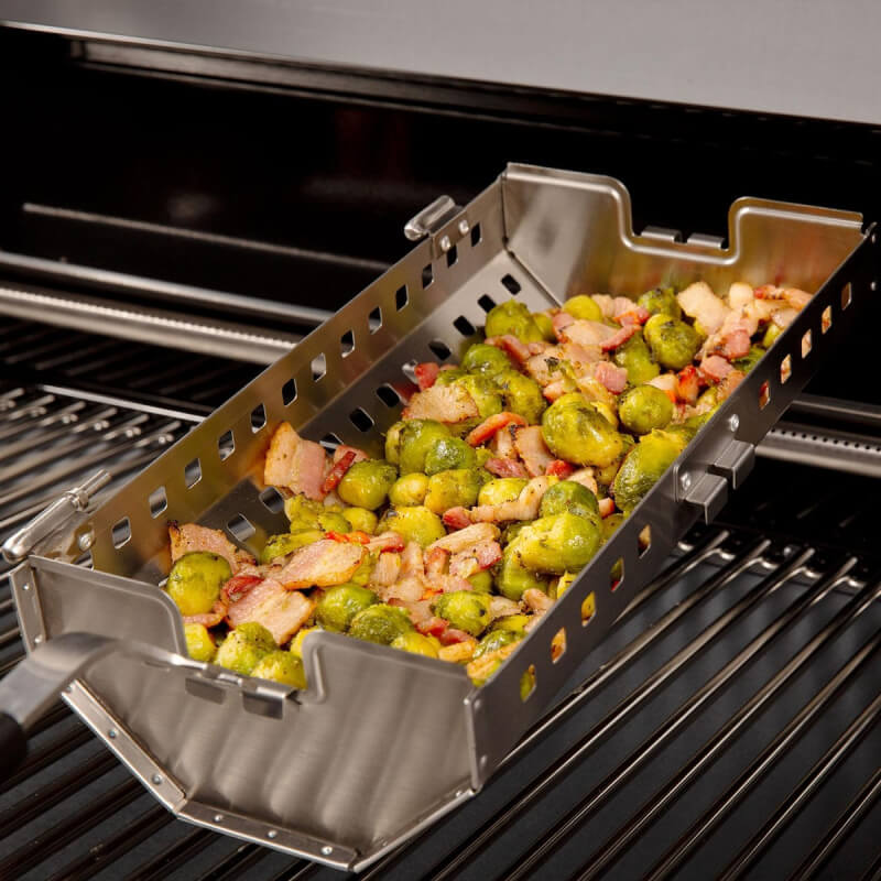 Broil King Rotisserie Tumble Basket  | 
Shown on Grill