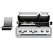 Broil King Regal S 690i Pro Infrared 6-Burner Built In Gas Grill Opened Grill with Rotisserie Kit