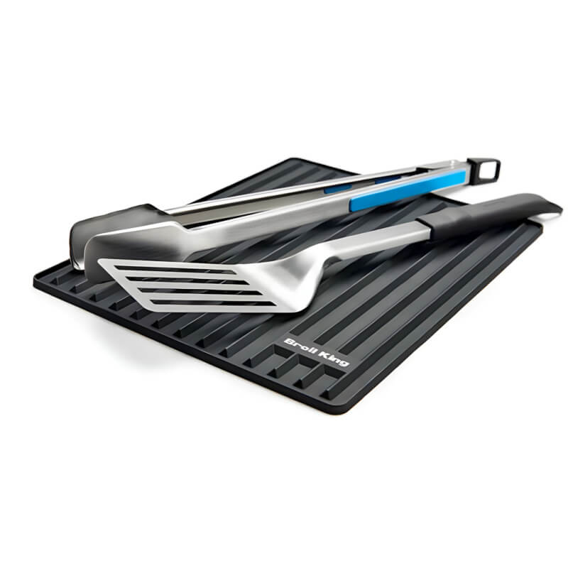 Broil King Silicone Side Shelf Mat | Shown With Grilling Tools