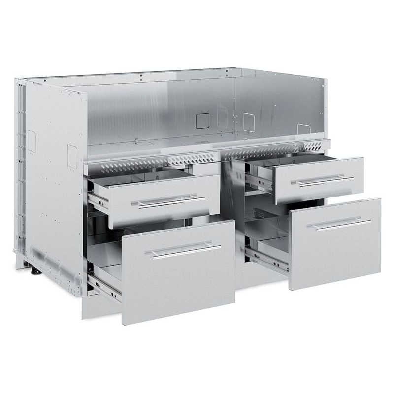 Broil King Stainless Steel Grill Cabinet | Four Drawer Storage