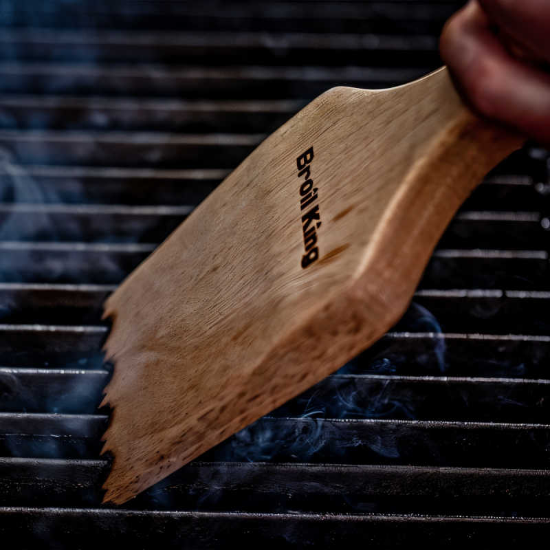 Broil King Wood BBQ Grill Scraper | Cleaning Grill Grates