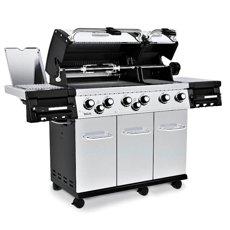 Broil King Regal S 690 PRO IR 6-Burner Gas Grill with rotisserie kit