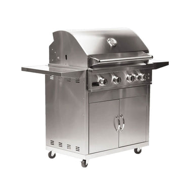 Broilmaster B-Series Deluxe 32-Inch Stainless Steel Freestanding Gas Grill with Rear Infrared Burner