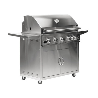Broilmaster B-Series Deluxe 40-Inch Stainless Steel Freestanding Gas Grill with Rear Infrared Burner