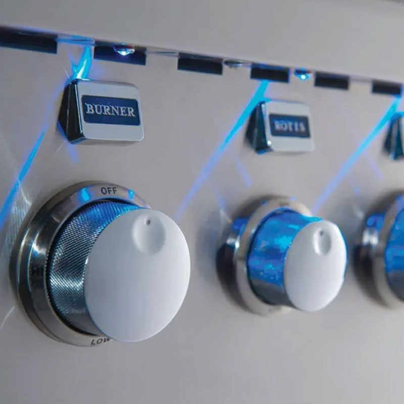 Broilmaster G-Series Elite Edition Built-In Gas Grill  | Blue Exterior LED Lighting