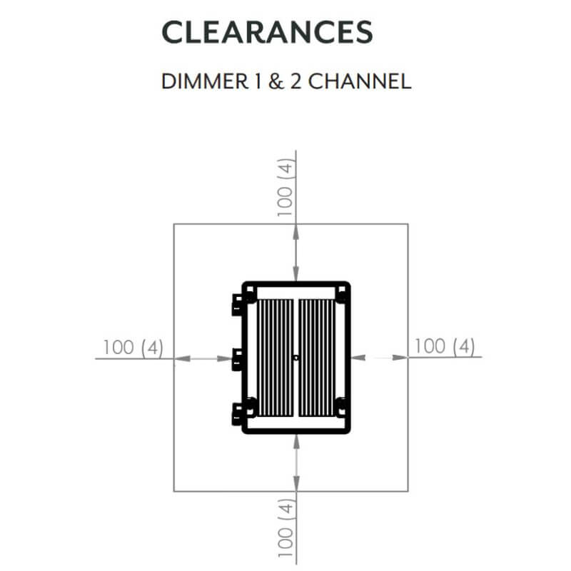 Bromic Affinity Smart Heat Dimmer Control | 1 & 2 Channel Clearances