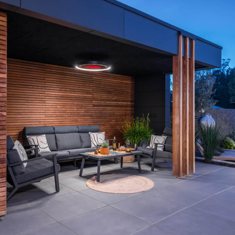 Shown on Patio with Heater & Light On