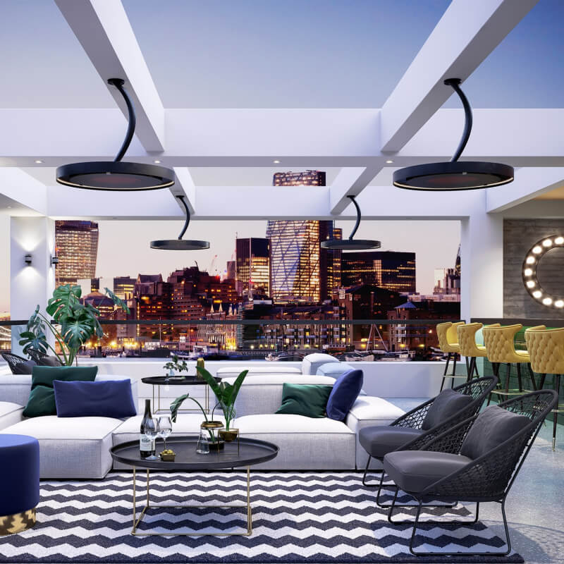 24-Inch Curved Ceiling Mount for Bars