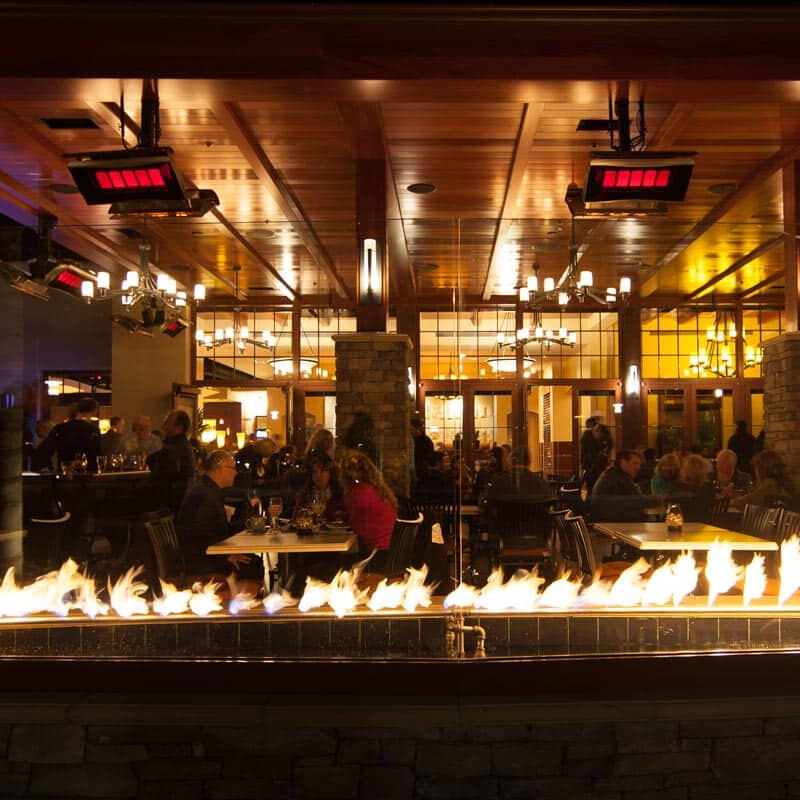 Bromic Platinum 500 Gas Heater | Shown at Restaurant