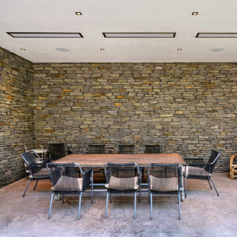 Bromic Platinum Electric Heater | Mounted in Dining Area on Ceiling