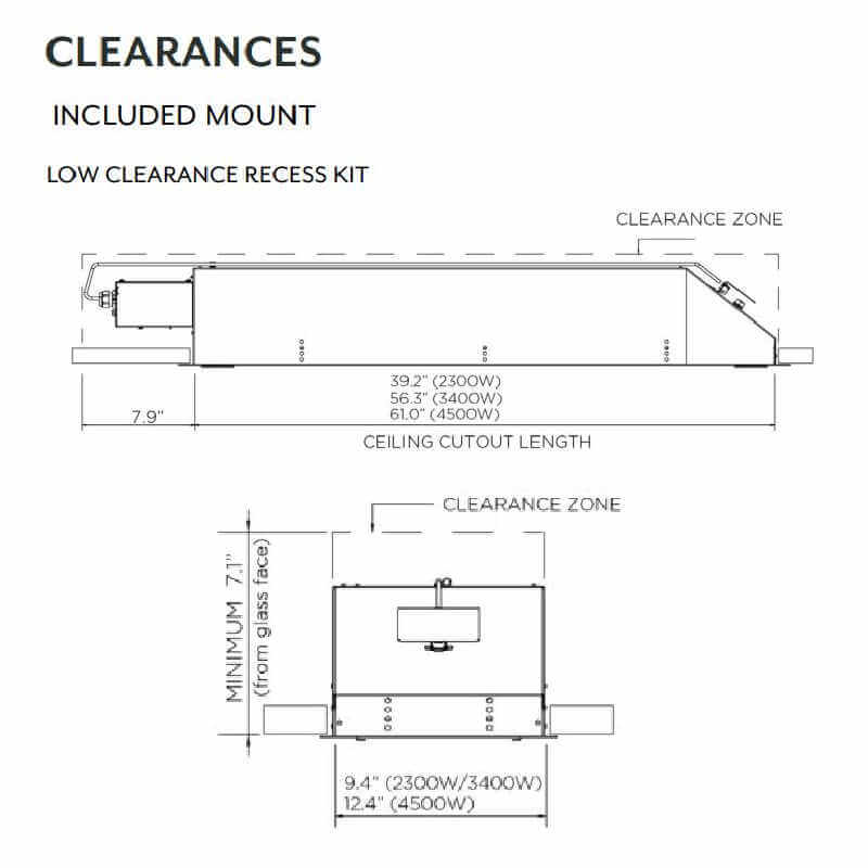  Bromic Platinum Electric Heater | Recessed Mounting Kit Clearance