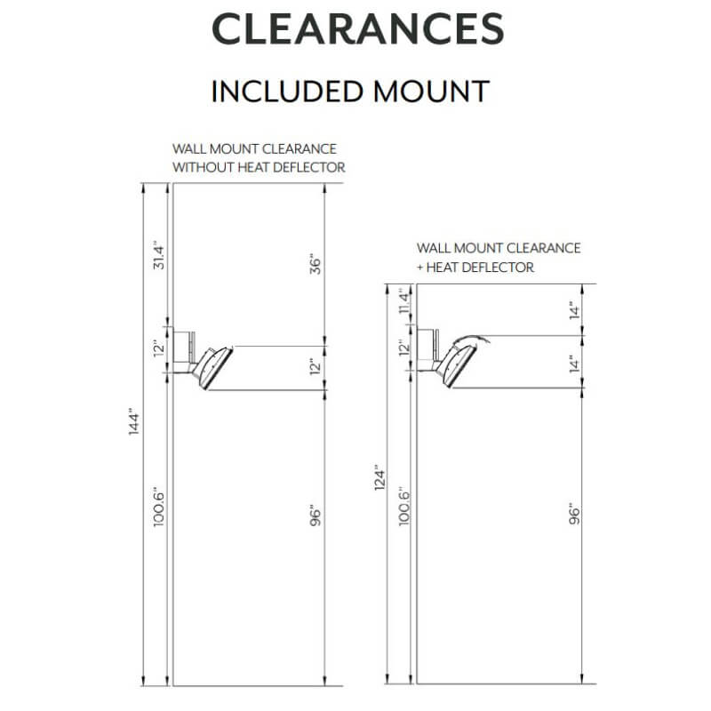Bromic Heating Platinum Smart-Heat Gas Heater | Wall Clearance