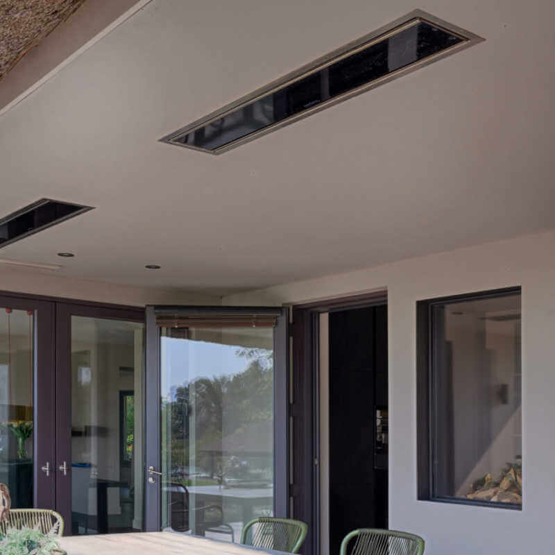 Bromic Platinum Electric Heater | Mounted on Ceiling Close Up