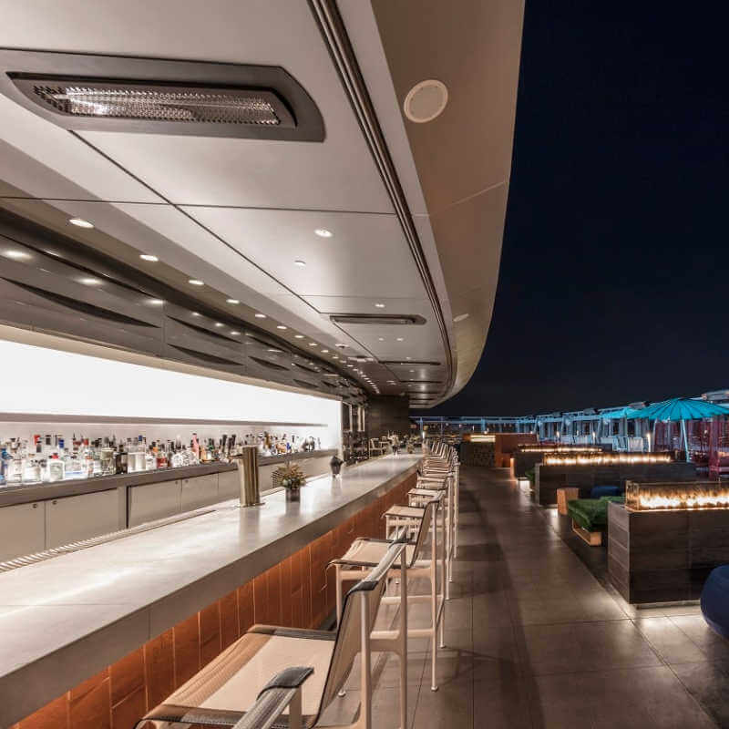 Bromic Ceiling Recess Kit For Tungsten Heaters | Shown At Restaurant