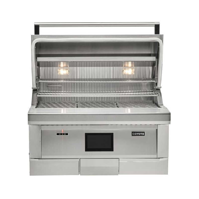 Coyote Wood Pellet Grill | Sealed Gasket Grill Hood