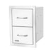 Bull 15 Inch Stainless Steel Double Drawer With Reveal