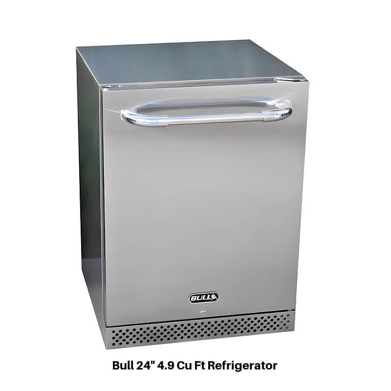 Bull Versa Q BBQ Grill Island | Compact 4.9 Cu Ft Refrigerator