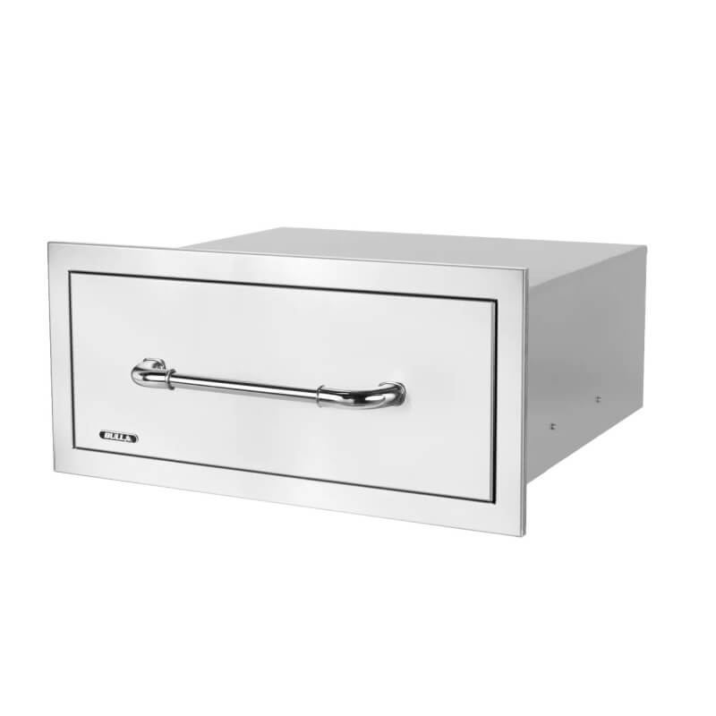 Bull 26 Inch Large Single Stainless-Steel Drawer With Reveal | 304 Stainless Steel Construction